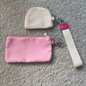 Pink and Cream Wristlet Set